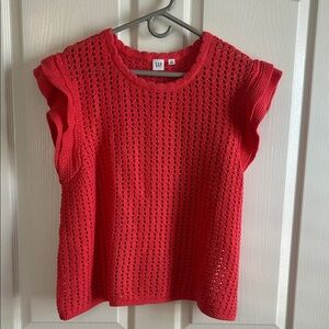 GAP Vibrant Red Sleeveless Knit Top